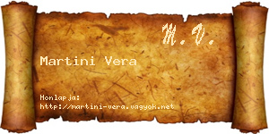 Martini Vera névjegykártya